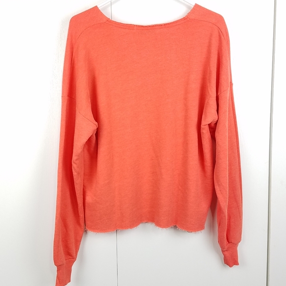 Wildfox Orange oversized Love 24/7 Sweatshirt - Picture 4 of 6